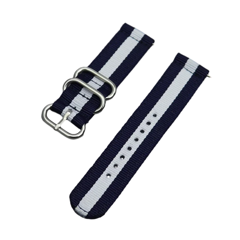 Premium Fabric Nylon Sport Loop Strap, 18-24mm Adjustable Band in Vibrant Colors