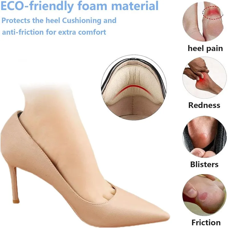 Flannelette Anti-wear Heel Pad for Women Heel Post Half Size Pad Anti-wear Repair Shoes Back Stick Adjustment Shoe Size for heel protector shoe repair patches heel protector pads shoe repair patch shoe repair stickers shoe stickers shoe anti slip stickers shoe heel repair tips