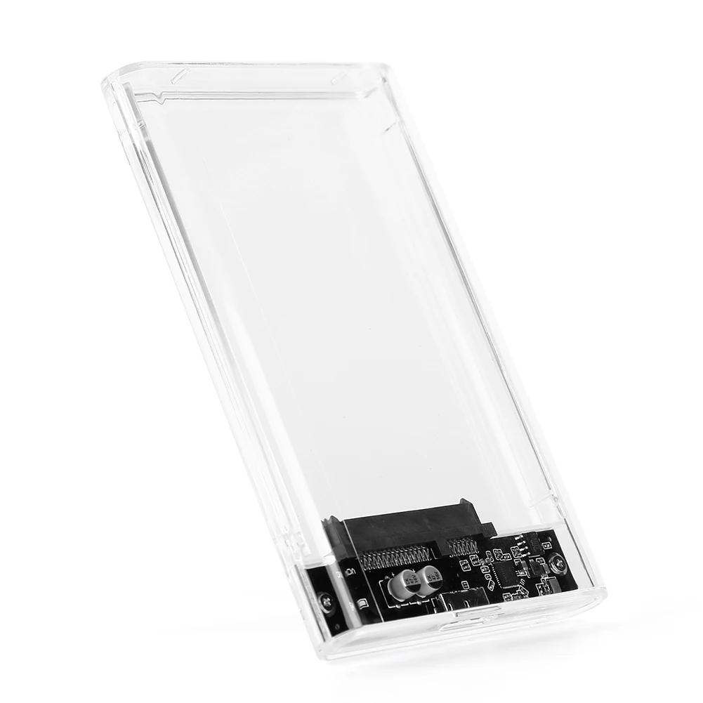 USB 3.0 HDD 인클로저, 2.5 인치 SATA SSD 하드 드라이브 케이스, 외부 상자 (클리어)