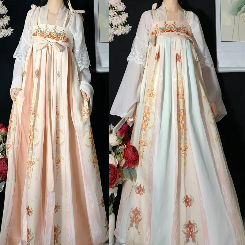 

New Chinese Hanfu Imitation Tang Dynasty Women's Casual Dress