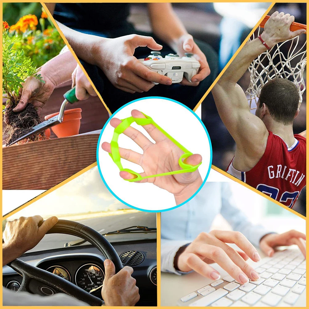 Finger trainer 3-1PCS silicone finger gripper strengthener elastic hand grip guitar finger exerciser patient hand trainer