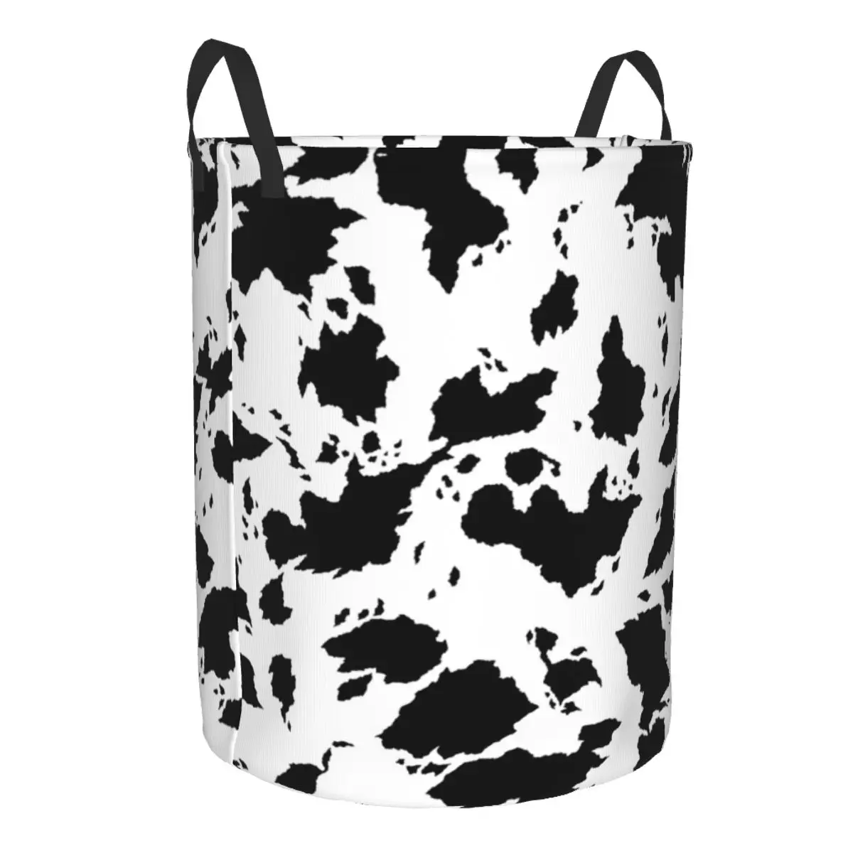 Cow Print Laundry Basket Collapsible Anima Skin Texture Clothes Toy Hamper Storage Bin for Kids Nursery