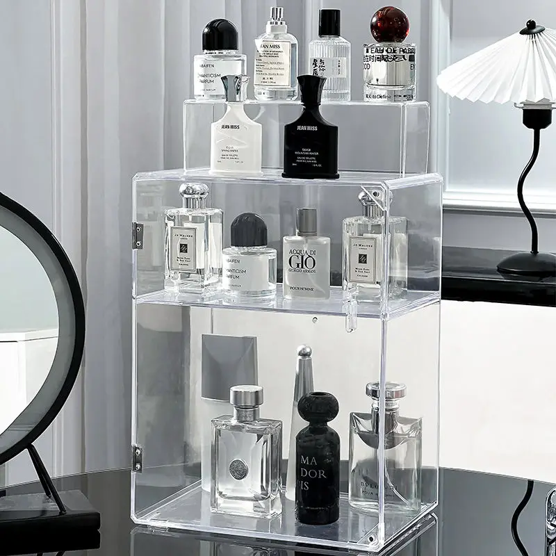 香水 空瓶 残り コレクションケース付 アクリル香水収納ボックス、化粧品棚、デスクトップディスプレイ