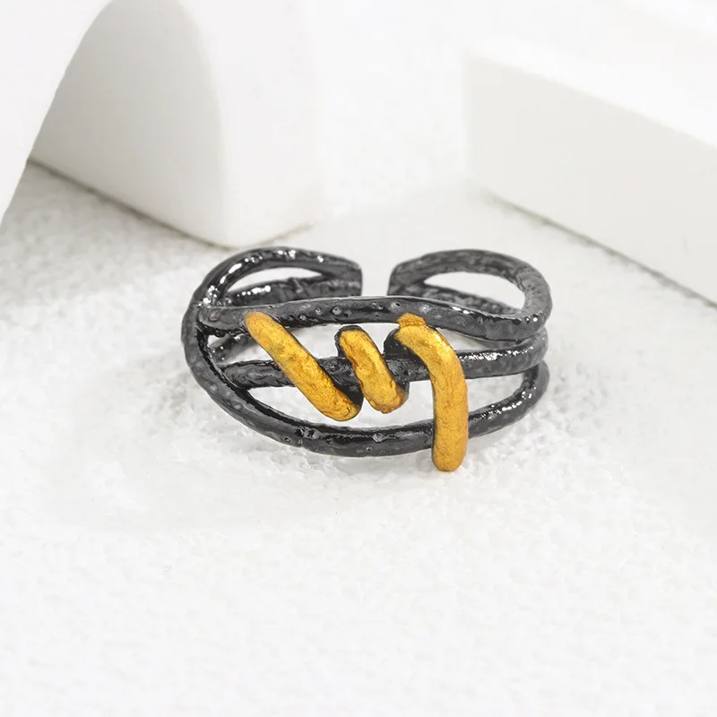 

925 Sterling Silver Entanglement Irregular Rings For Women Wedding Luxury Quality Jewelry Accessories Wholesale Jewellery