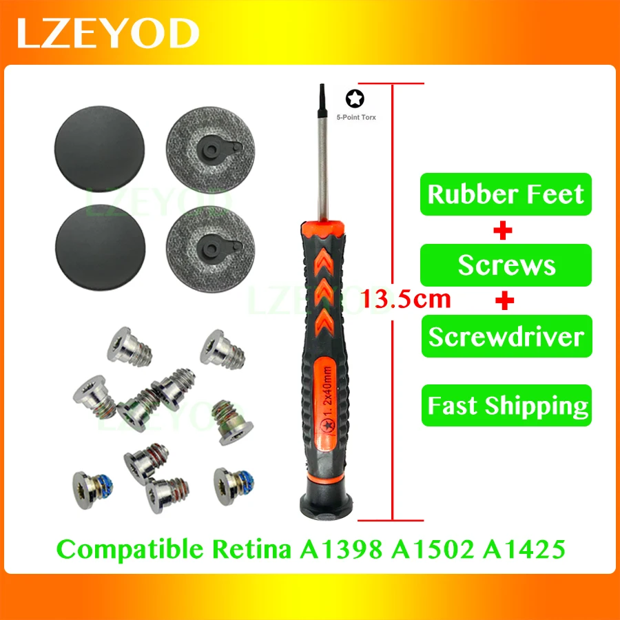 맥북 프로 레티나 A1425 A1502 A1398 하단 케이스 고무 발, 나사 및 드라이버 2012 포함, 2013 2014 2015 년 신제품 Best5 맥북 프로 레티나 A1425 A1502 A1398 하단 케이스 고무 발, 나사 및 드라이버 2012 포함, 2013 2014 2015 년 신제품 Best5
