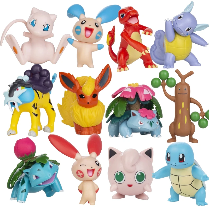 5-10Cm Pokemon Pet Figures Collection Pikachu Mewtwo Mew Groudon Charizard Venusaur Blastoise Anime Figure Bambola Modello Giocattolo Per Bambini