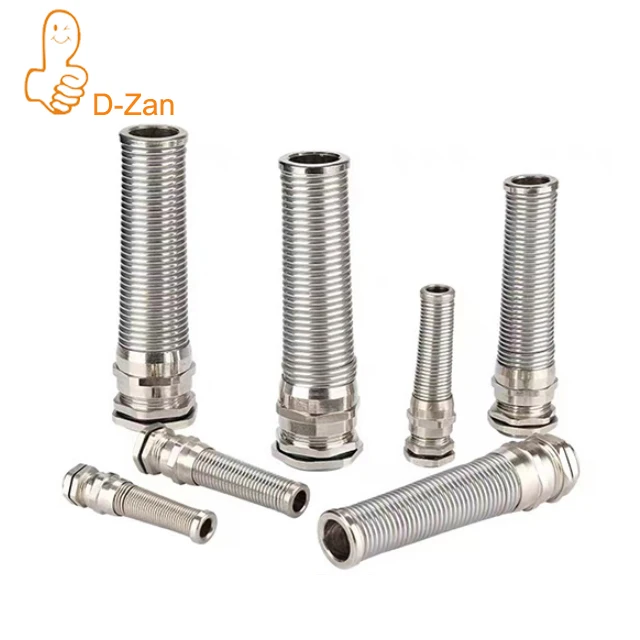 Brass Cable Gland M20 Spiral Waterproof Flexible Anti-bending M12 M16 M25 PG7 PG9 PG11 PG13.5 PG Thread Wire Cord Girps Grommet