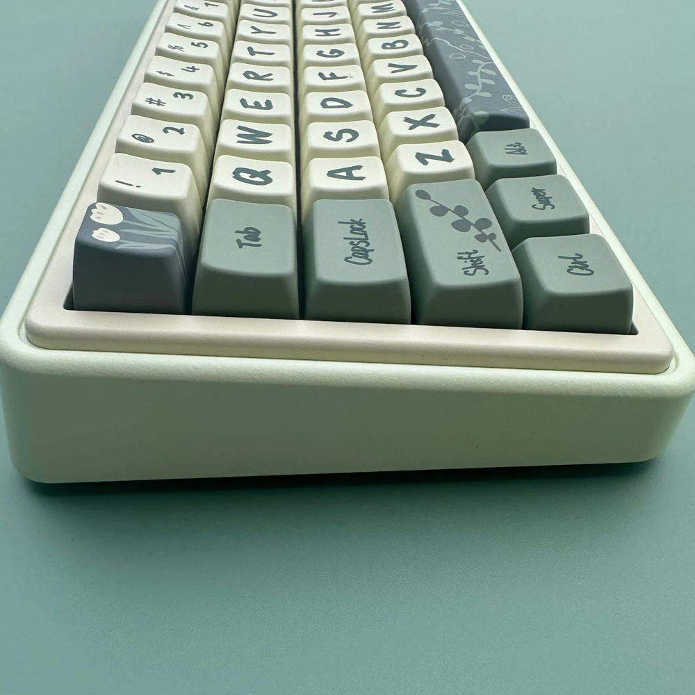 141 Keys Milk Green Botanical Garden Keycaps MDA Profile PBT Dye  Sublimation Mechanical Keyboard Keycap For MX Switch GK61 75 87 - AliExpress