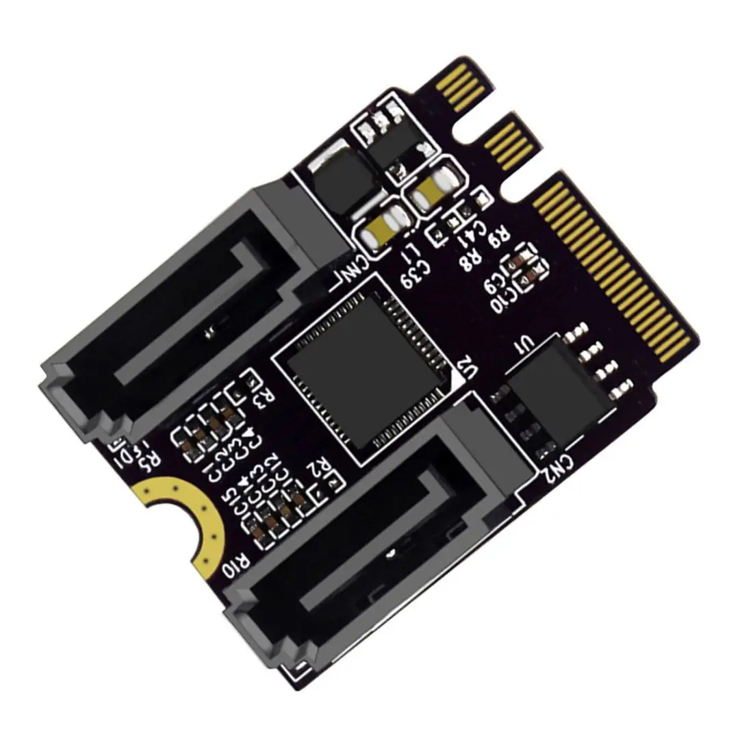NGFF Key A+E PCI Express to SATA 3.0 Dual Ports Adapter Converter Card JMB582 |