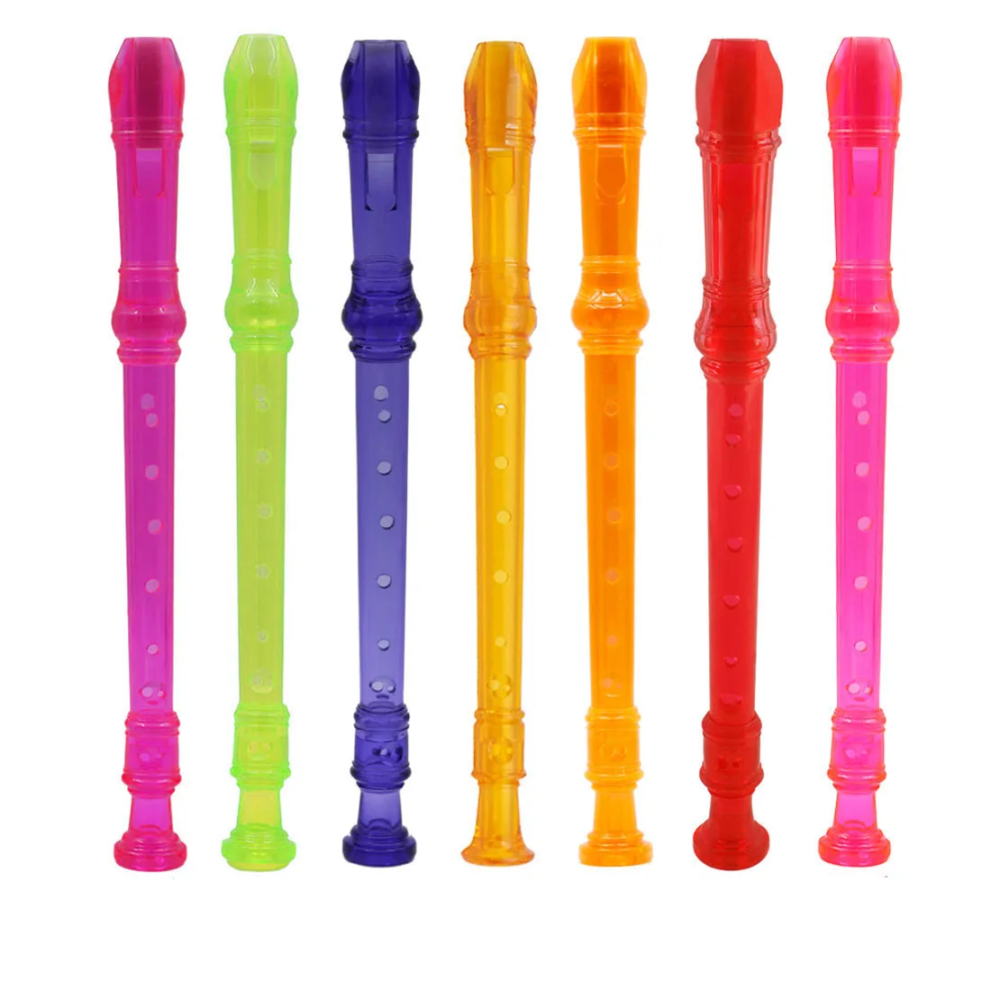 ABS Flute Clarinet Recorder Harp Flute Removable Soprano Long Seven Colors Woodwind Musical Instrument With Cleaning Rod