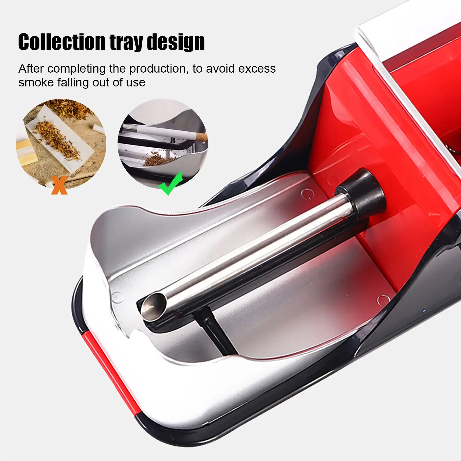 Cigarette Filling Machine Fully Automatic Cigarette Plug, Electric Smoking Accessories with Charger and Cleaning Brush - 3