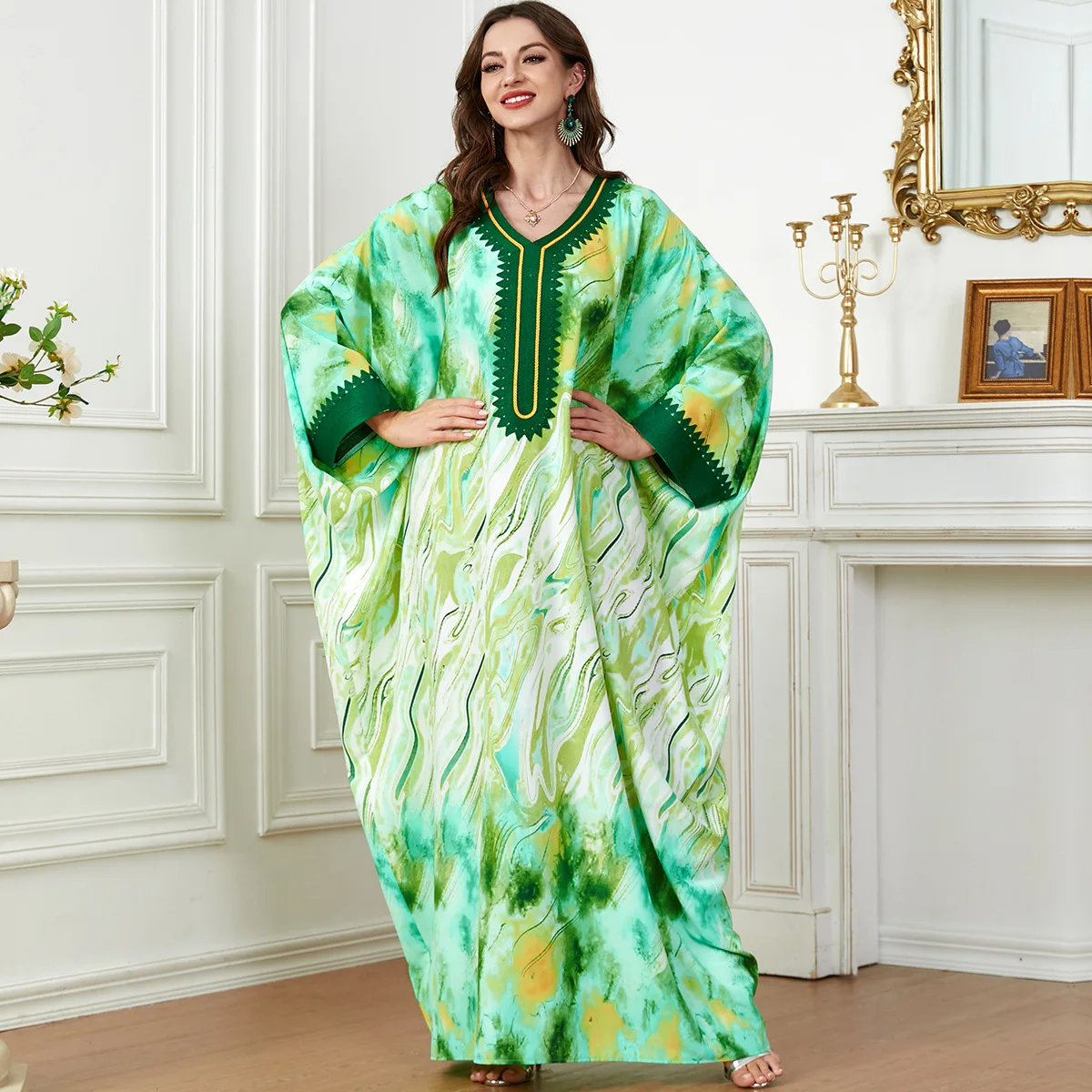 

Boubou African Maxi Dress Women Batwing Sleeve Africa Kanga Clothing Fashion New Print Loose Robe African Dress Vestidos