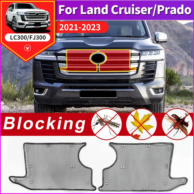 

For Toyota Land Cruiser 300 Lc300 2022 Tuning Exterior Upgraded Accessories Stainless Steel Wire Mesh, Front Grille Bumper