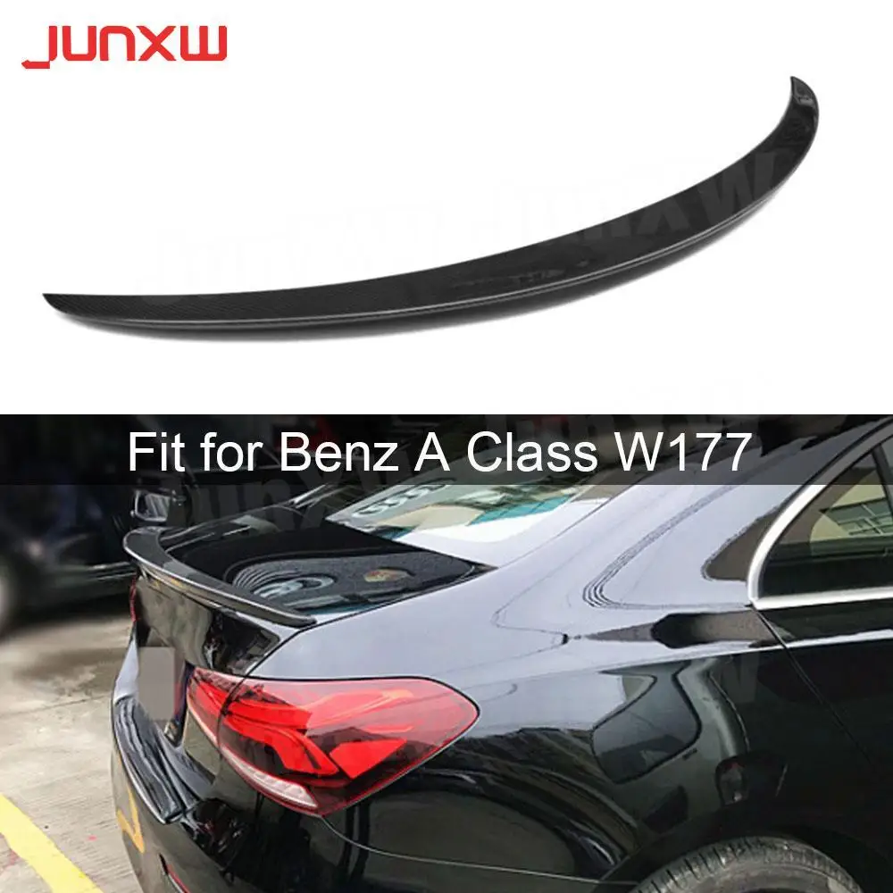 

Задний спойлер из углеродного волокна для Mercedes-Benz A Class W177 Sedan A200 A180 A250 2019-2020, крышка багажника, спойлер, крылья, Стайлинг автомобиля
