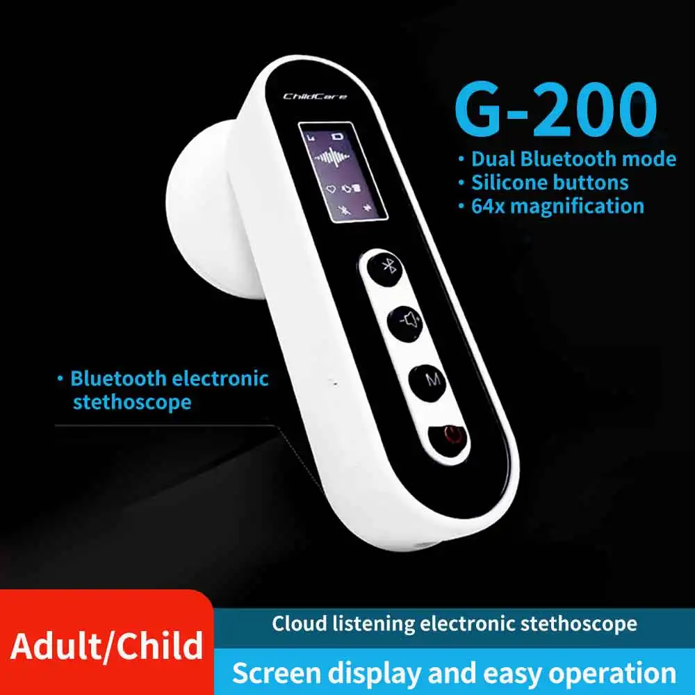 Electronic Bluetooth Medical Stethoscope Cardiopulmonary Recording Stethoscope 60 Times Sound Doctor Health Care