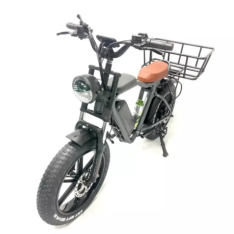 20 Inch 4.0 Fat Tire eBike 48V 750W Rear Motor 20Ah Lithium Battery Full Suspension Hydraulic Brake Electric Cargo Bike