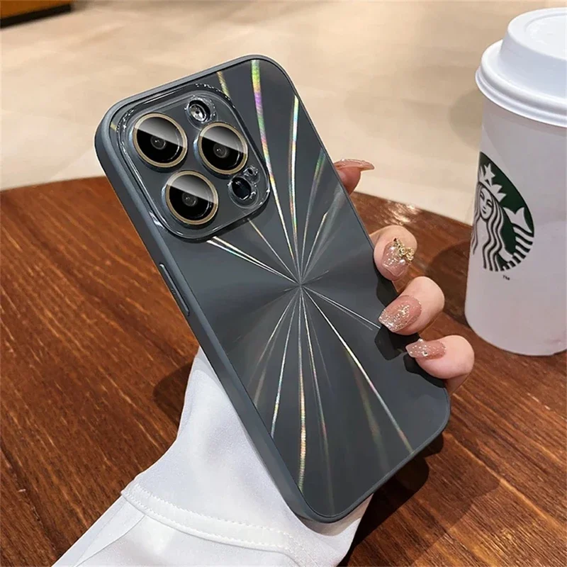Luxury Laser Pattern Shockproof Bumper Phone Case Cover