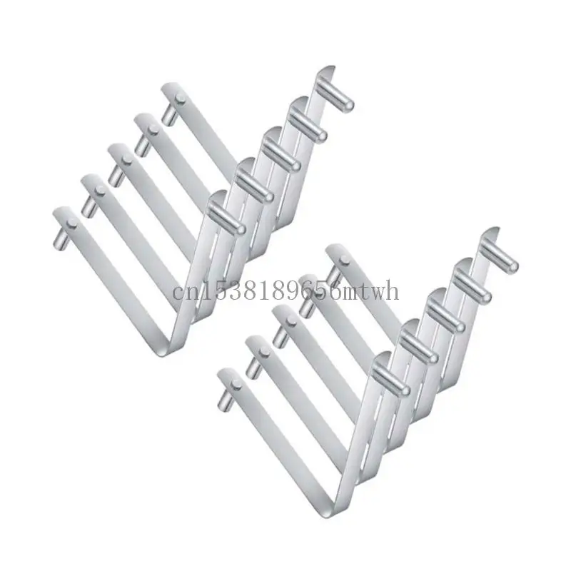 5/10pcs v elescopic pool net metal part b03d 용 이중 잠금 클램프 모양