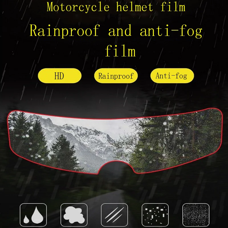 Helmet Clear Anti-Fog Rainproof Film Three Styles Lens Sticker for Motorcycle Safety Driving Nano Coating Helmet Accessories