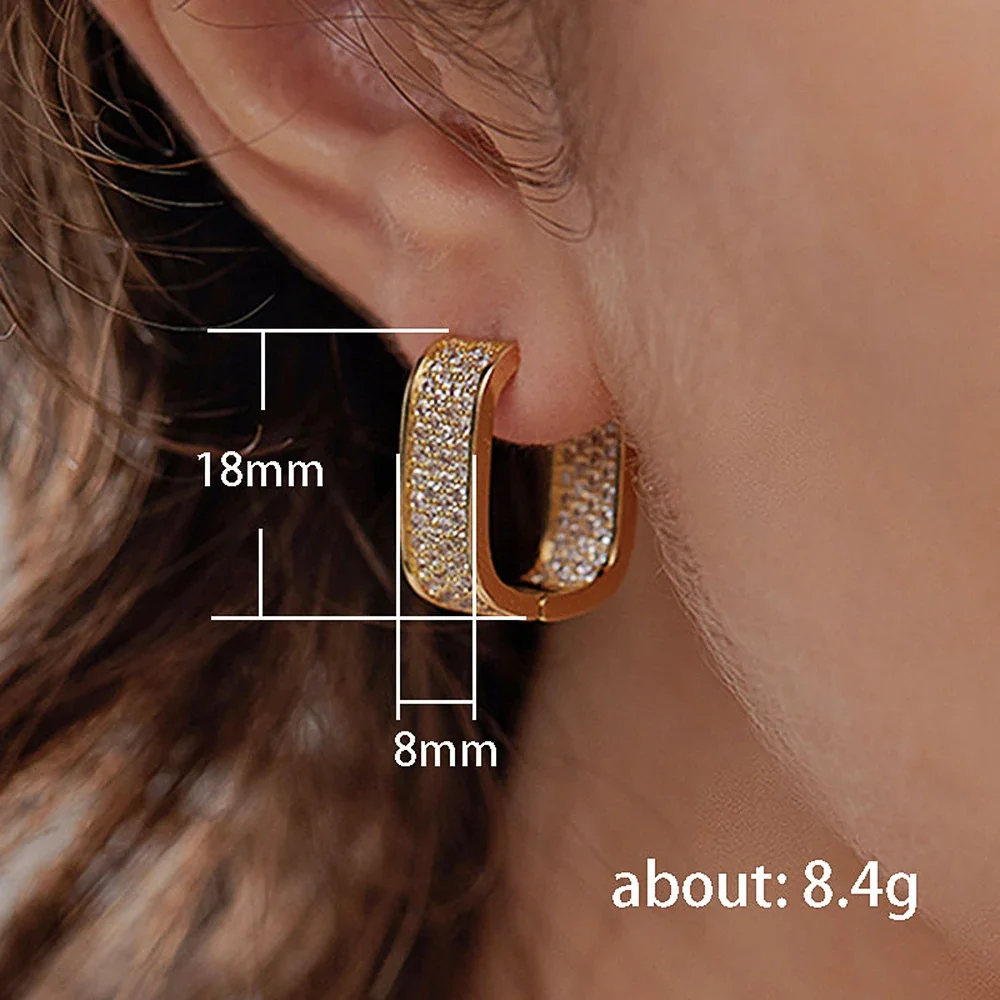 Hoop Earrings Korean Fashion for Women Metal Silver Color/Gold Color Simple Versatile Girls Earrings Jewelry