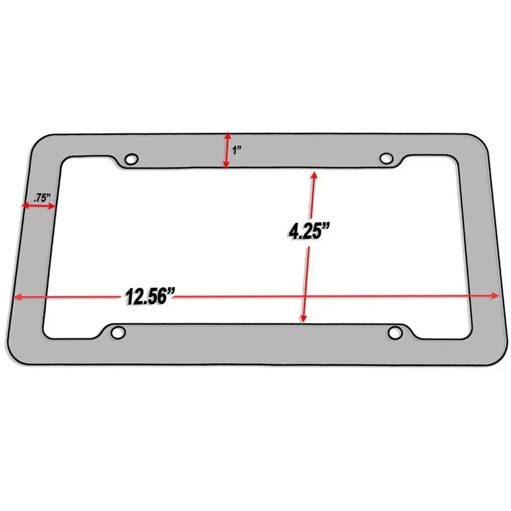 License Plate Frame 1/2pcs 30*15CM Universal Carbon Pattern Plastic with Standard Screw Kits