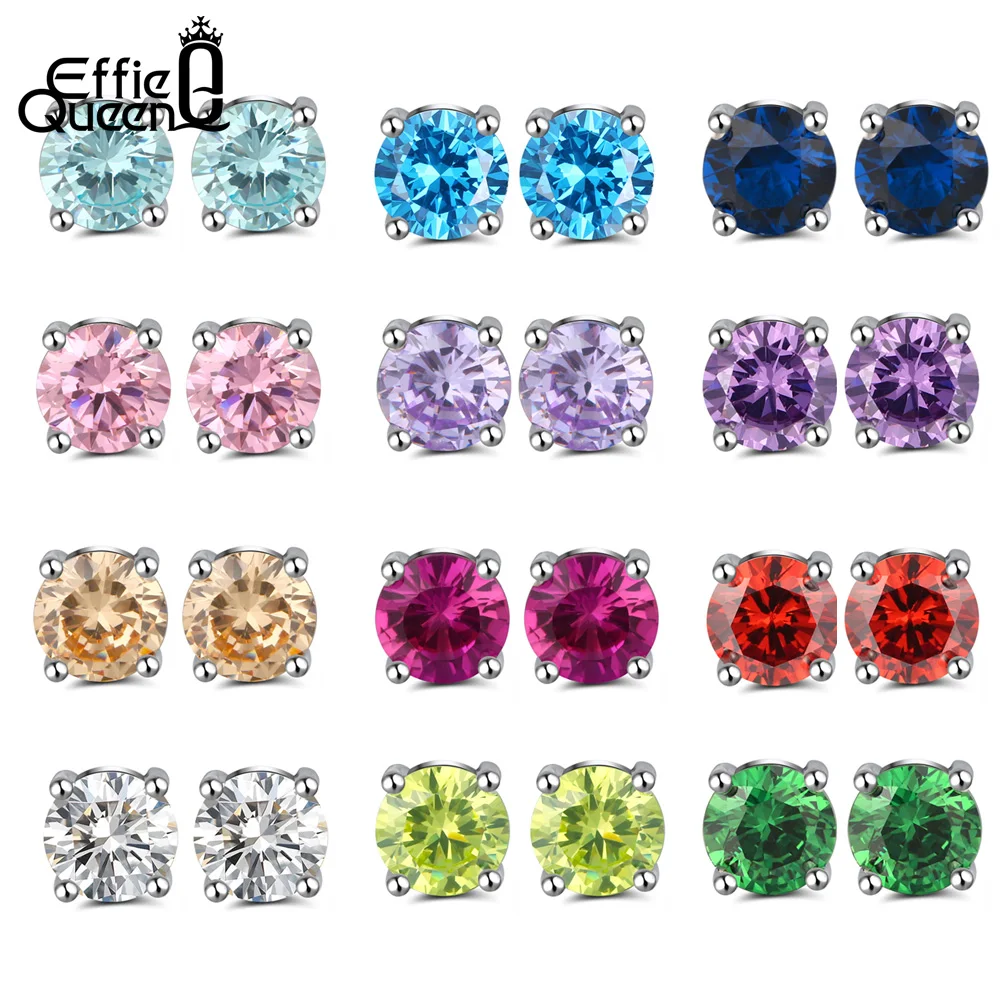 Silver Earrings Stud Earrings For Women AAA Cubic Zircon