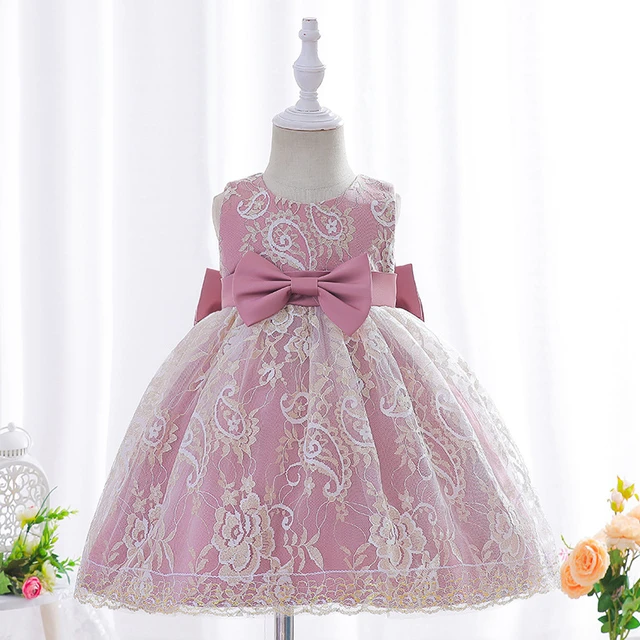 Robe de Princesse Rose pour Fille de 1 à 4 ans, Tenue d'Automne