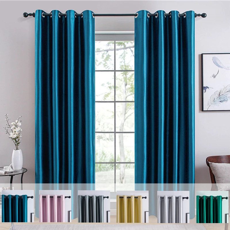 

310cm Height 85%-95% Blackout Curtains Solid Color Both Side Bedroom Curtains Living Room Curtains