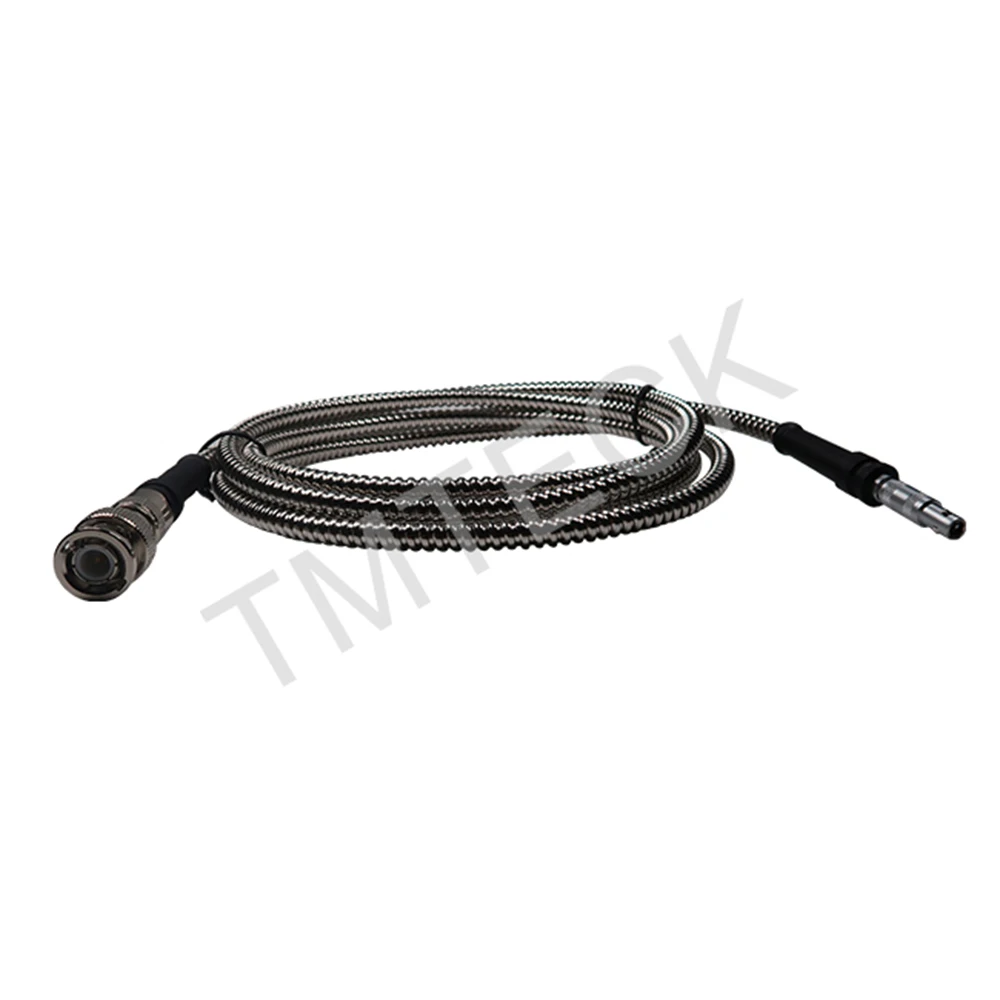 compatible with style lemo00-BNC flexible Stainless Steel Protection Shielding Ultrasonic Cable armored single cable