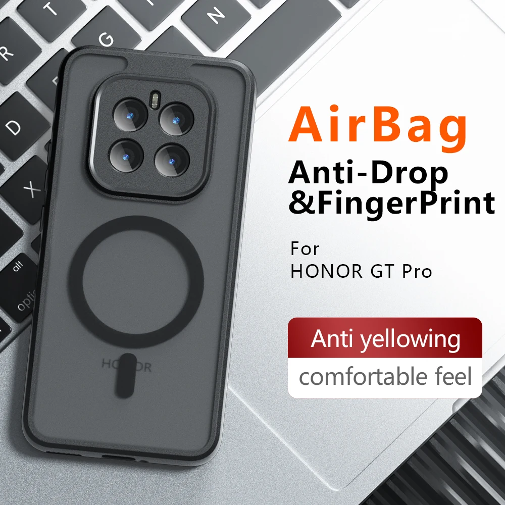 Magsafe-Compatible Frosted Matte Protective Case with Transparent Cover