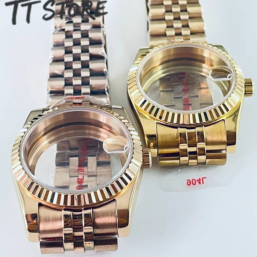 Gold Rose Watch Case with Top Waterproof Sapphire Crystal