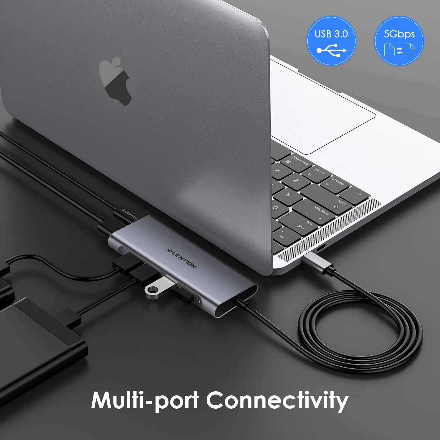 av multiport cord that connects macbook to tv