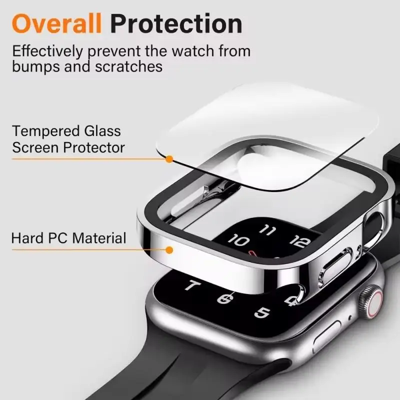 Ultra-Thin Anti-Fall Waterproof Hard Tempered Glass Watch Case