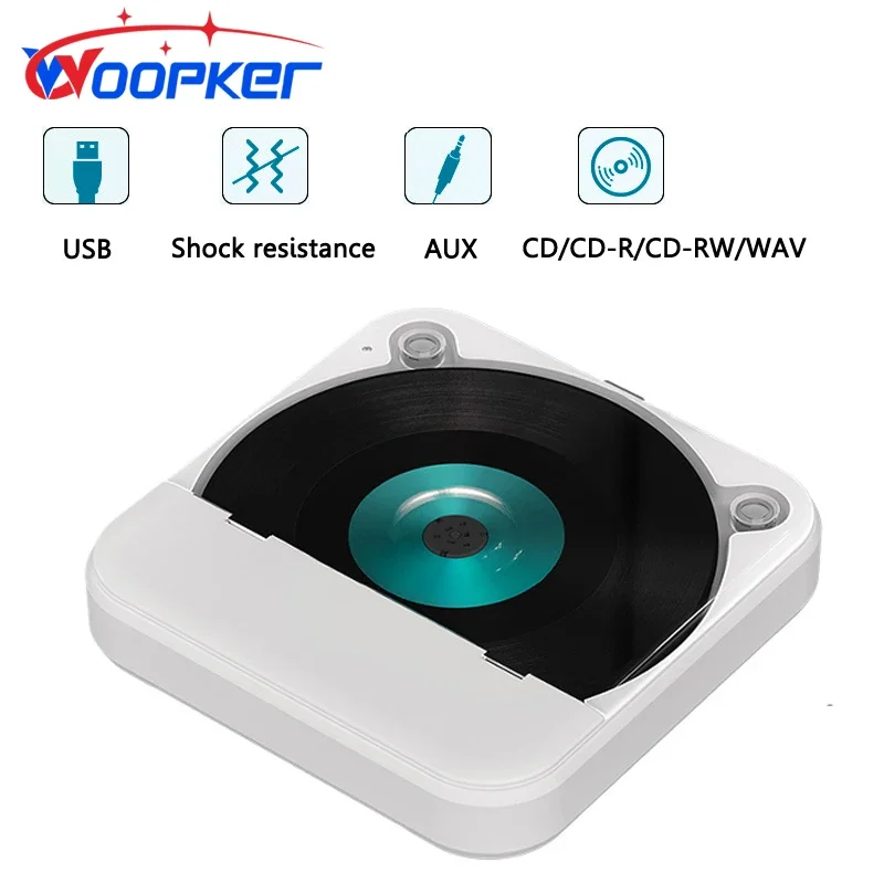 Woopker CD Player KC-606 External Car Player USB/AUX Lossless Connection Portable Suitable for Cars Truck