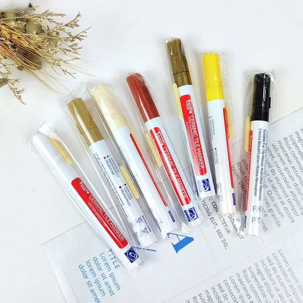 10 Colors 1/2/4/10Pcs Floor Tile Marker Pen Wall Grout Pen Waterproof for Ceramic Kitchen Bathroom Seam Paint Gap Repair Tools