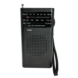 Compact Full Band Analog Pocket Radio - Portable AM/FM for Running, Camping & Travel (Black)