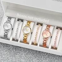 6PCS/Set Women's Watch Fashion Steel Band Quartz Watches Diamond Bracelets Set（Without Box） - Image 3