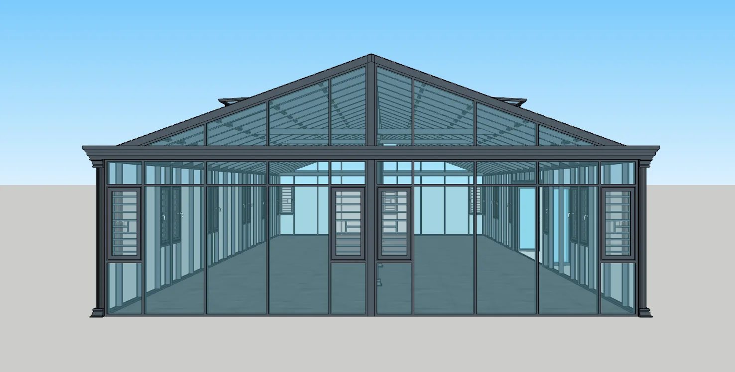 Popular Modern trending Design Glass Sunroom for Balcony And Garden