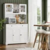 Pantry Storage Cabinet, Kitchen Hutch with Buffet Cupboard, Utility Pantry Cabinet with Microwave Stand,Tall Kitchen Cabinets 3