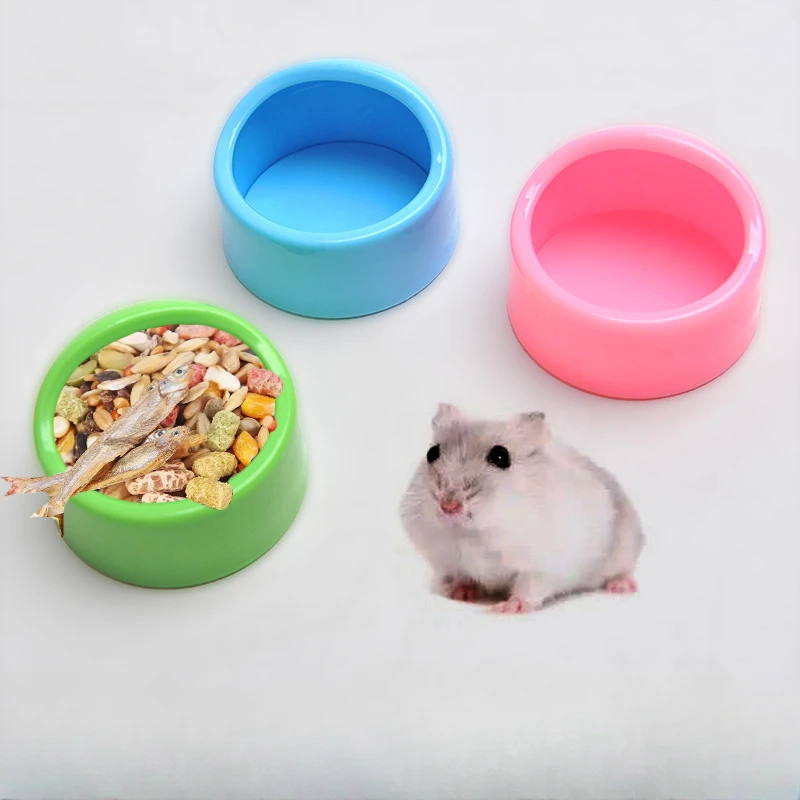 

Imitation Ceramic Anti-Planing Pet Food Bowl, Hamster Food Bowl, Bird Feeding Bowl, Thickened ABS, Small Pet Supplies