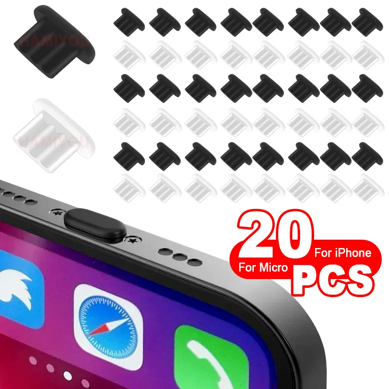 Silicone Charging Port Dust Protector for Tablets and Smartphones