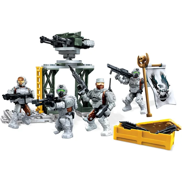 Mega Bloks Halo Promethean Warriors Building Blocks Action Figure Spartan Rhino Fire Squad Soldier Put Together Model Toys Gifts 5