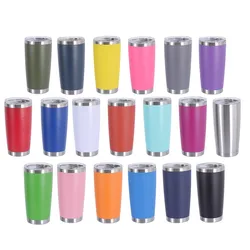 Car cup spray multi-color stainless steel double-layer vacuum insulation cold car ice bullion cup