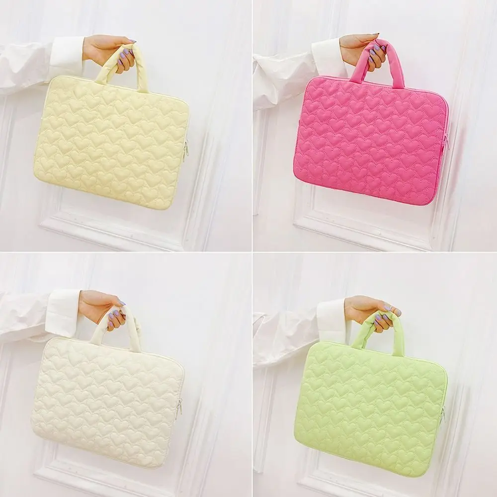 Loving Tablet Bag Large Capacity Shockproof Notebook Computer Case Waterproof Plush Lining Laptop Handbag for 11/13inch Office