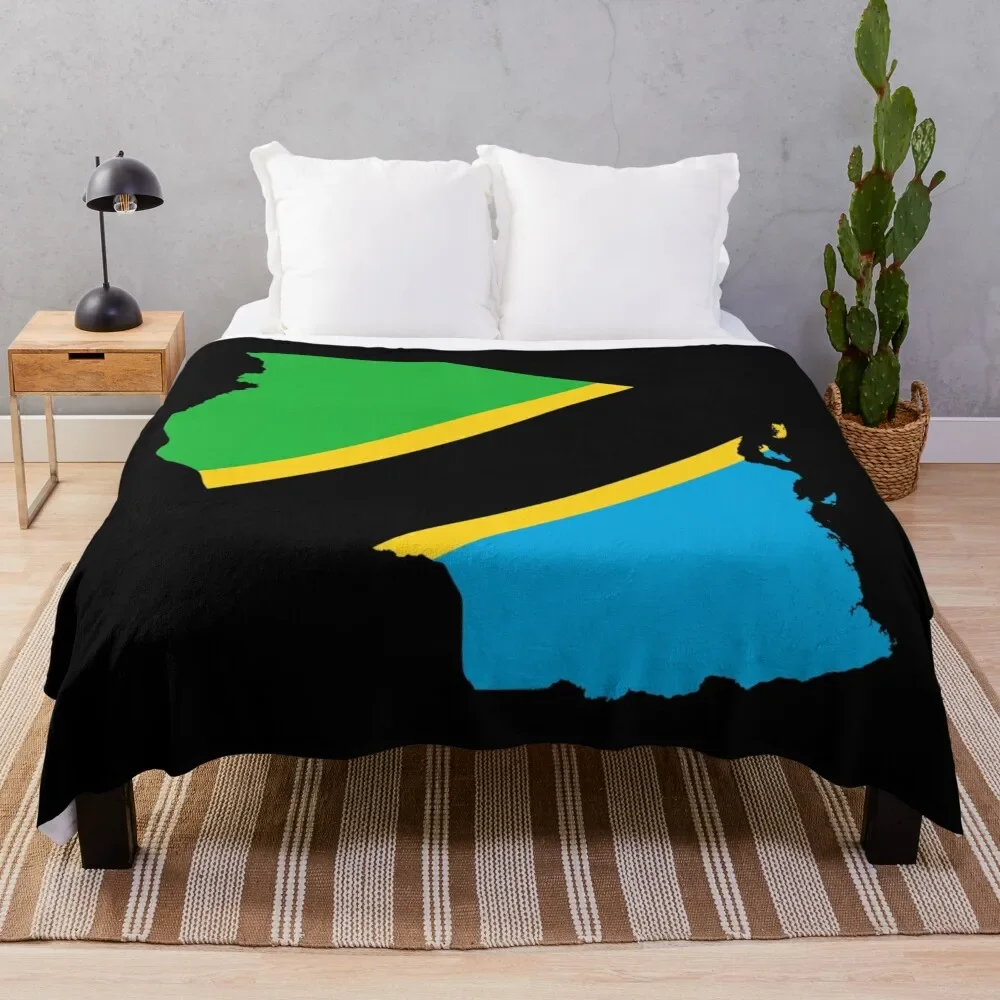

Flag Map of Tanzania Throw Blanket Blankets For Baby Beautifuls anime For Sofa Thin Blankets