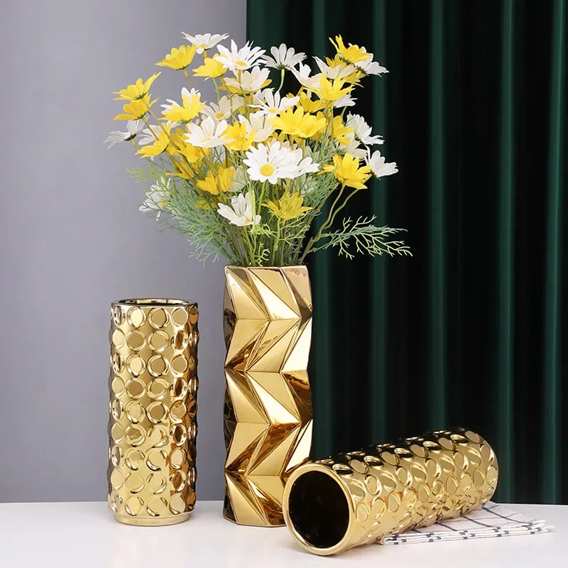 

Modern simple light luxury ceramic vase hydroponic flower ware home accessories living room decoration arrangement ornaments