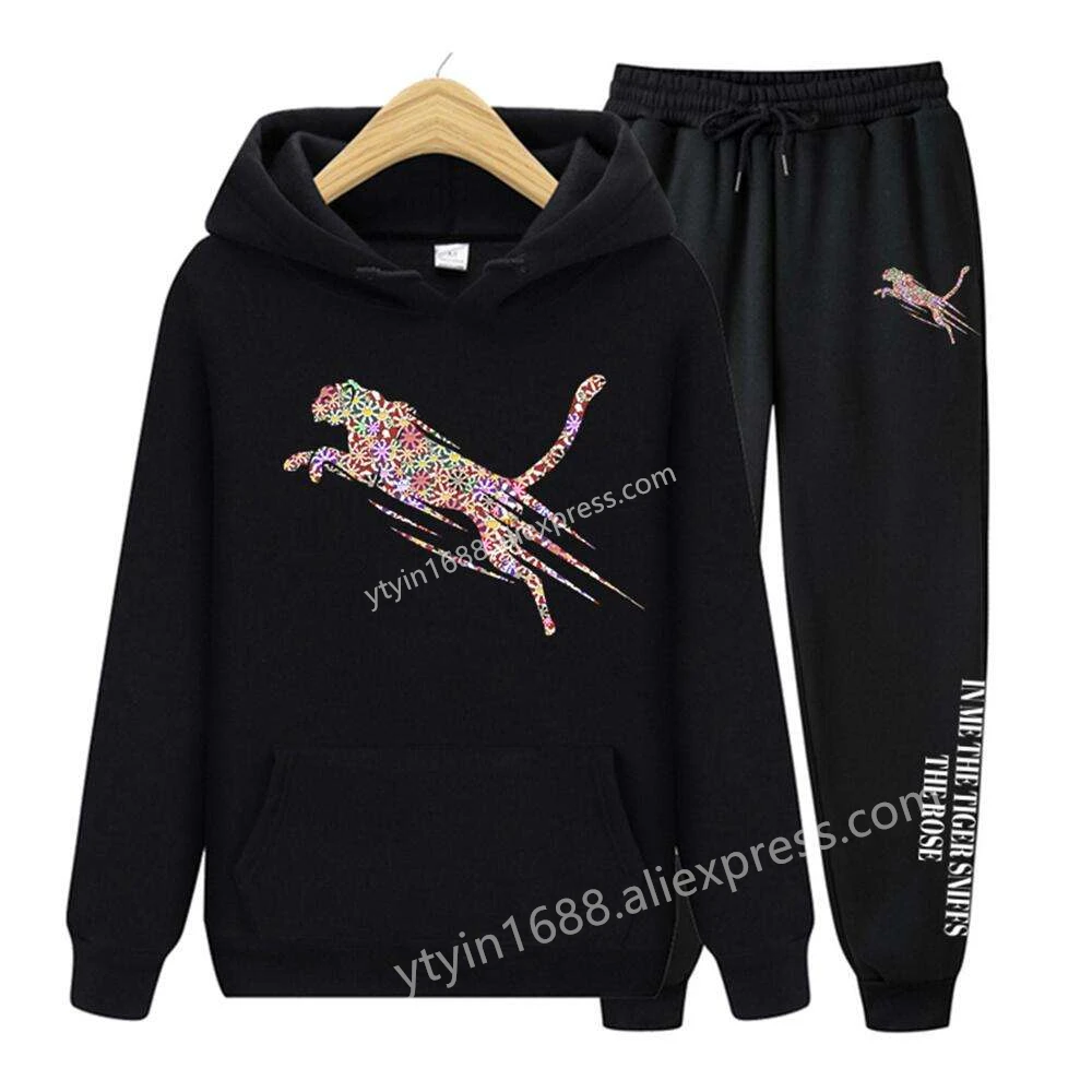 Womens TrackSuit Aesthetic Sweatshirts Sweatpants Two-piece suit 2025 New Fleece Oversize Designer Streetwear Women Hoodie Sets 2