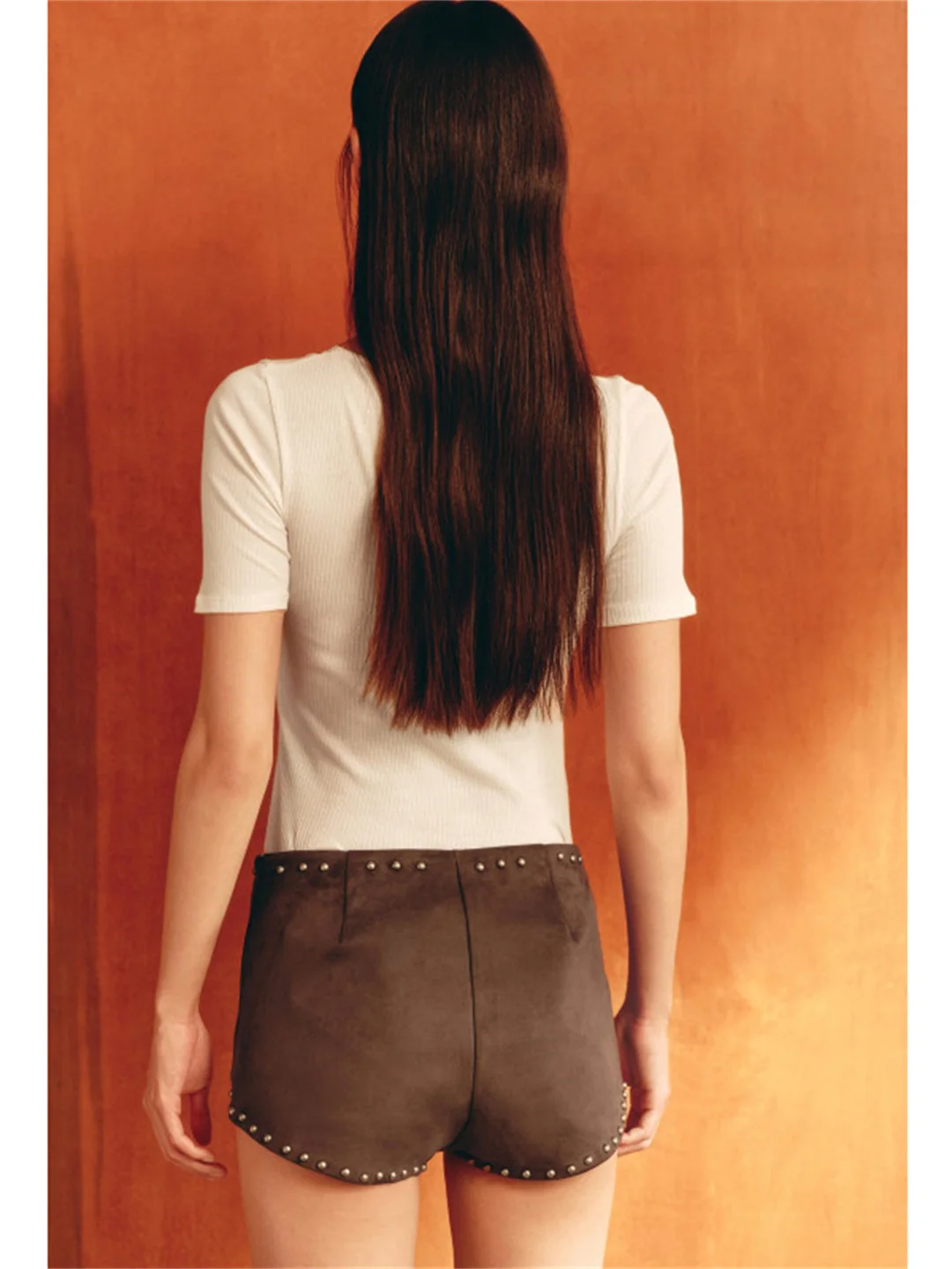 Faionable Lace Trim V-Ne ort Sve T-irt Women's Simple Sle Versatile Cotton Polyester Blend Commute Sle Regular...