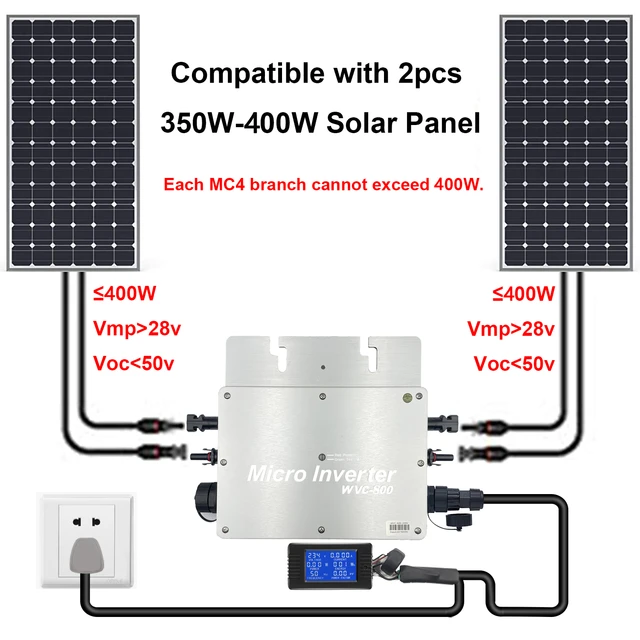 Y & H-microinversor Solar de conexión a red, 800W, resistente al agua IP65,  MPPT, DC30-42V, PV, entrada, salida de AC180-260V para Panel Solar de 30V Y  36V - AliExpress