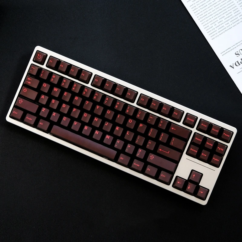 Aifei Neon Light Klein Blue Pyga Keycaps Abs Double Shot Key Caps Perfil de Cereja Keycap Semi Translúcido Conjunto 121 Chaves - Imagem 5